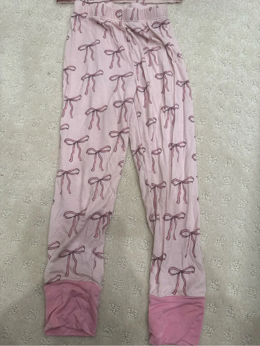 In My Jammers Bamboo Pink Bow Pajama Set 4T Coquette Matching Pajamas